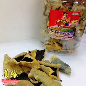 Image B/Sesame Seaweed Crispy SL3善缘 - 黑芝麻紫菜酥(罐) 110grams