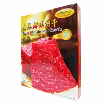 Image Ahimsa Spicy Mushroom Snack 麦之素 - 传统肉干(辣味) 200grams