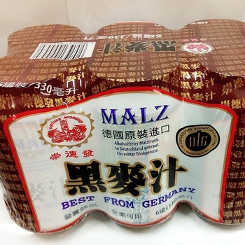 Image MALZ Drink Can 崇德发 - 天然黑麦汁 (铁罐)（箱） 7920grams