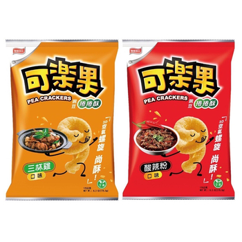 Image Pea Crackers Bundle 可乐果捲捲酥-酸辣粉 + 可乐果捲捲酥-三杯鸡 [BUNDLE] 