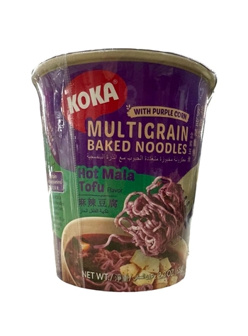 Image Purple Corn Hot Mala Tofu Cup Noodle KOKA 紫玉米麻辣豆腐杯面 65g