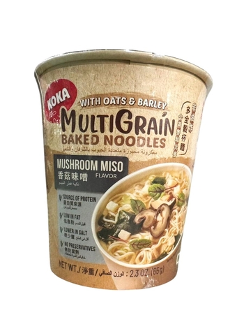 Image Oats & Barley Mushroom Miso Cup Noodles KOKA 燕麦和大麦香菇味增杯面 65g