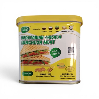 Image Luncheon Daging Ayam Vegetarian Happy Home 素鸡肉午餐肉 (蛋素) 330g