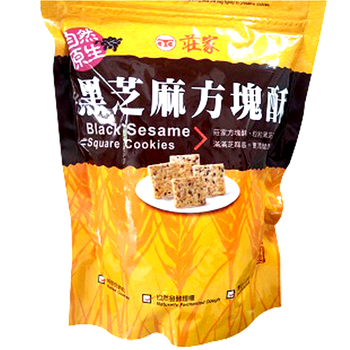 Image Black Sesame Square Cookies 庄家-黑芝麻方块酥 130grams
