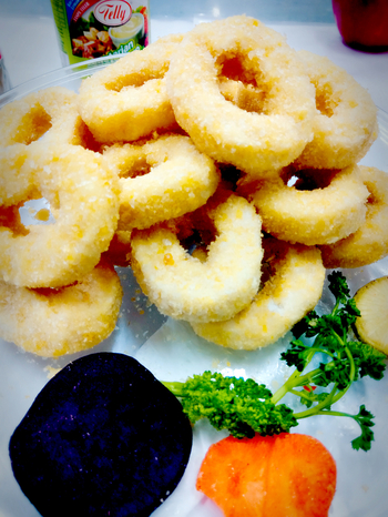 Image 3kg CK Fried Squid Ring calamari (Vegan) 三公斤 全广 - 花枝圈
