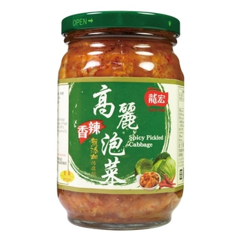 Image Spicy Pickled Cabbage Kimchi 龙宏 龍宏香辣高麗菜 香辣高丽菜 390 grams