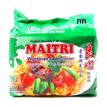 Image Maitri Vegetarian Soup noodles 良心 - 鲜菜蔬菜汤面 400 grams (stopped Production)
