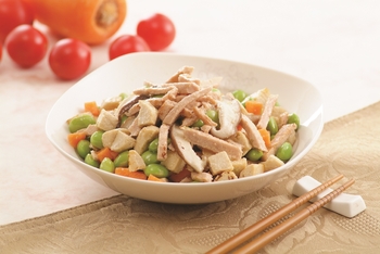 Image Veggie ham With Veg. Chicken Cube Stir- Fry