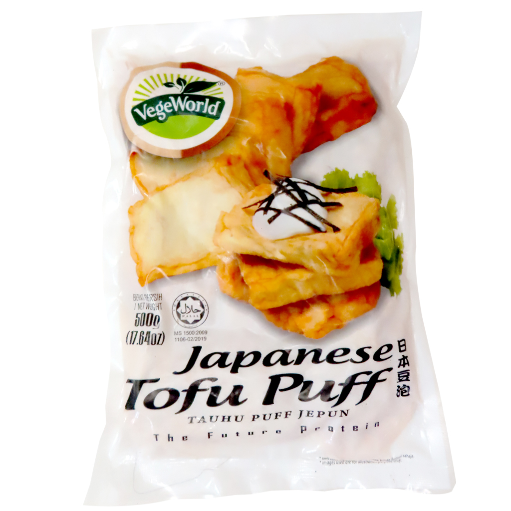 Image VegeWorld Japanese Tofu Puff 三阳 - 日本豆泡 500grams
